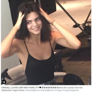 Coiffure cheveux courts Kendall Jenner