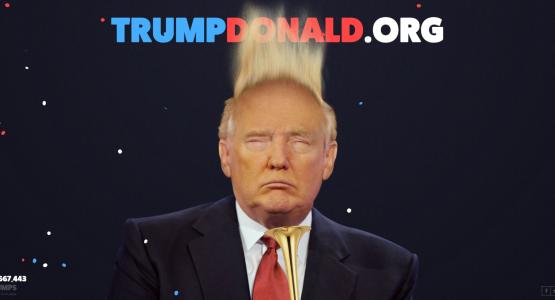 donaldtrump.org cheveux décoiffés